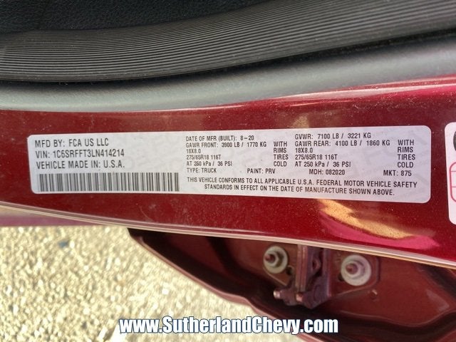 2020 RAM 1500 Big Horn