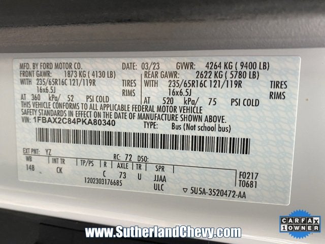 2023 Ford Transit Passenger Wagon XL