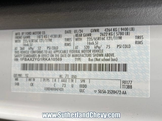 2024 Ford Transit Passenger Wagon XL