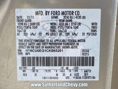 2012 Ford Escape Limited