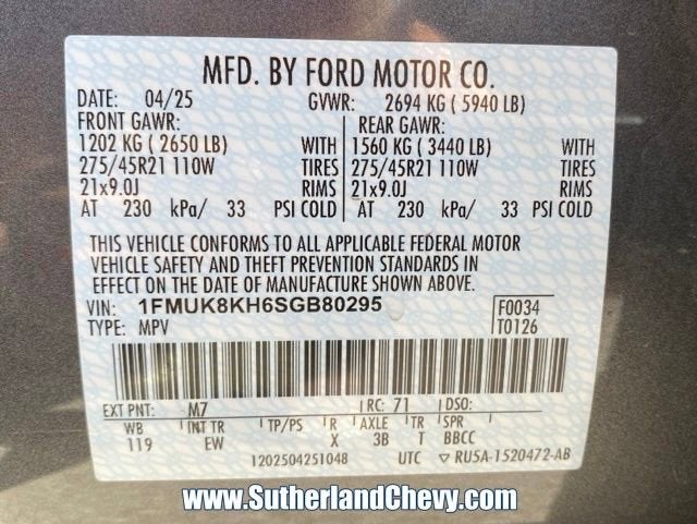 2025 Ford Explorer ST-Line