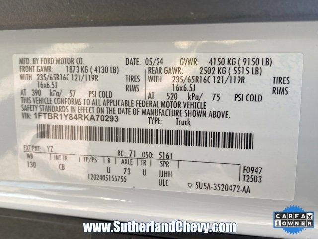 2024 Ford Transit Cargo Van T250