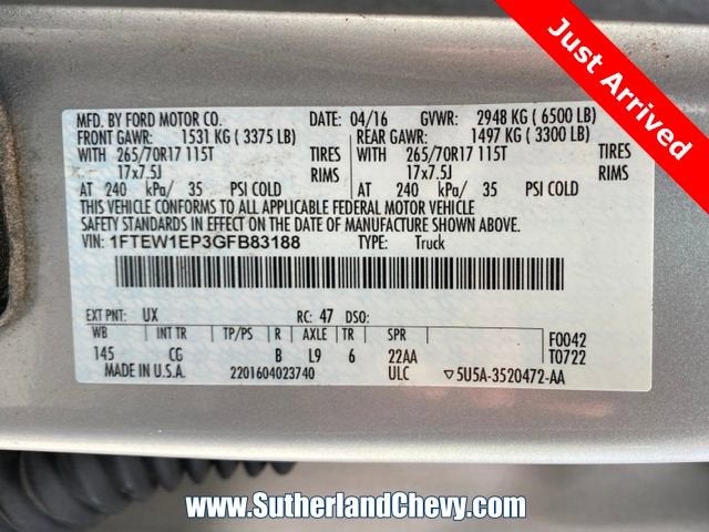 2016 Ford F-150 XLT