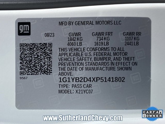 2023 Chevrolet Corvette Stingray 2LT