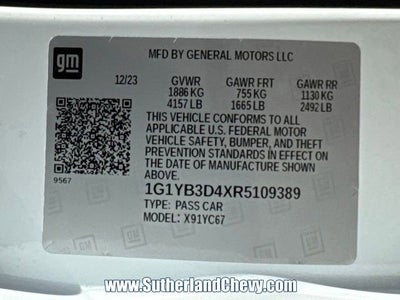 2024 Chevrolet Corvette Stingray 2LT