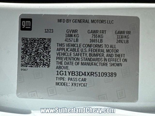 2024 Chevrolet Corvette Stingray 2LT