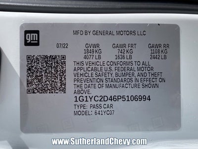 2023 Chevrolet Corvette Stingray 3LT