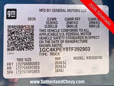 2026 Chevrolet Silverado 2500 HD LTZ
