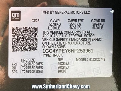 2022 Chevrolet Silverado 2500 HD LTZ