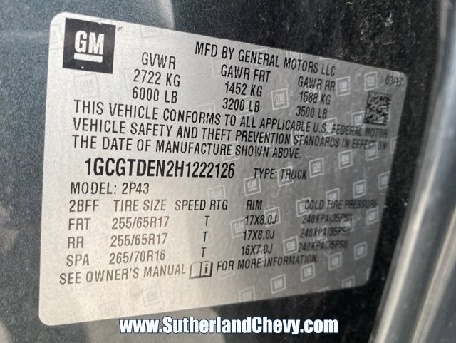 2017 Chevrolet Colorado 4WD Z71