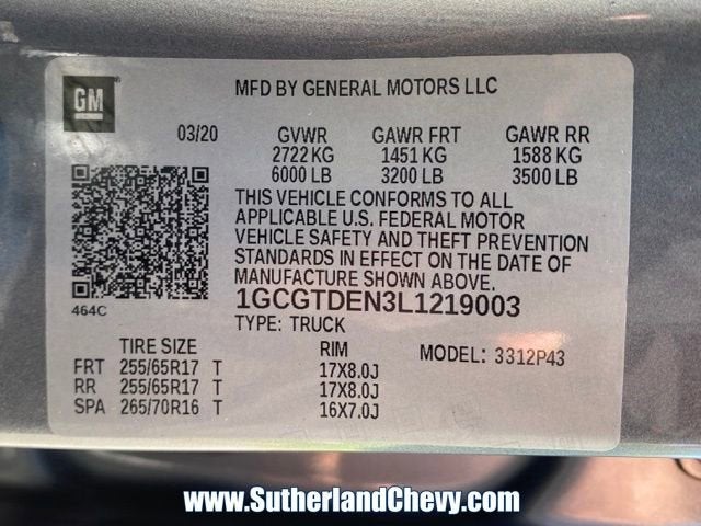 2020 Chevrolet Colorado 4WD Z71