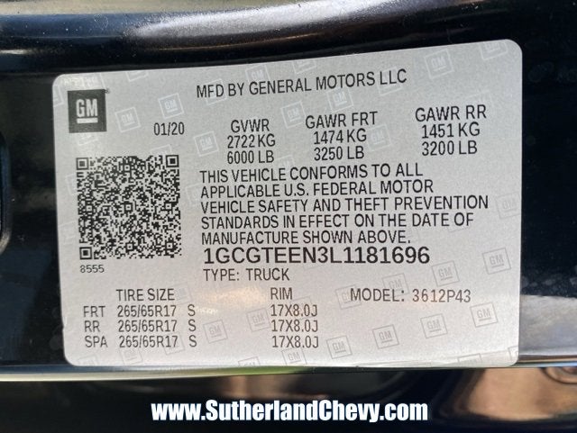 2020 Chevrolet Colorado ZR2