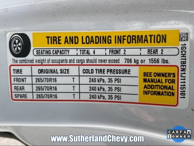 2018 Chevrolet Colorado 4WD Work Truck