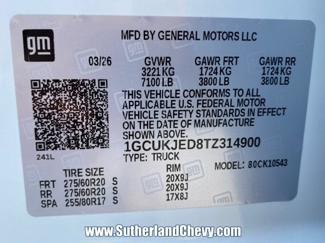 2026 Chevrolet Silverado 1500 High Country