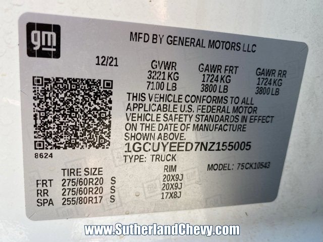 2022 Chevrolet Silverado 1500 LTD RST