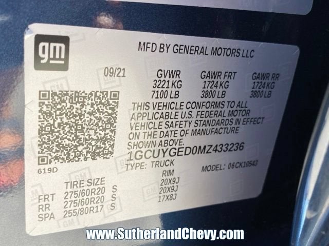 2021 Chevrolet Silverado 1500 LTZ
