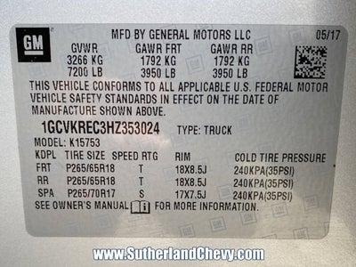 2017 Chevrolet Silverado 1500 LT