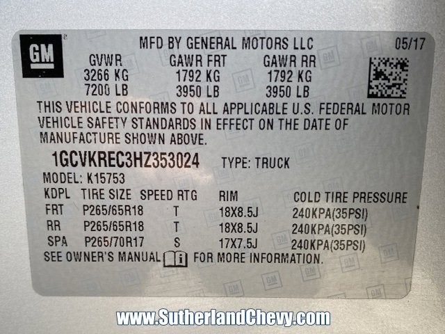 2017 Chevrolet Silverado 1500 LT