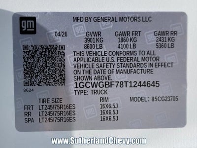 2026 Chevrolet Express Cargo WT