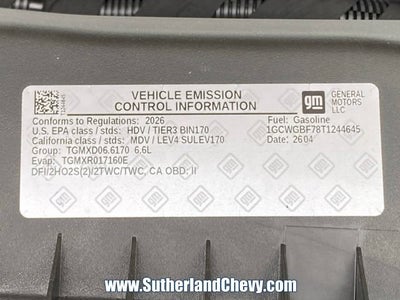 2026 Chevrolet Express Cargo WT