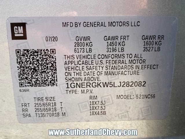 2020 Chevrolet Traverse LT Cloth