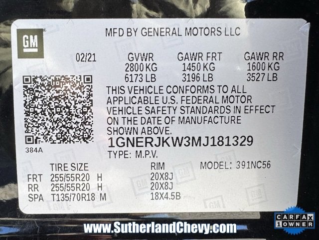 2021 Chevrolet Traverse RS