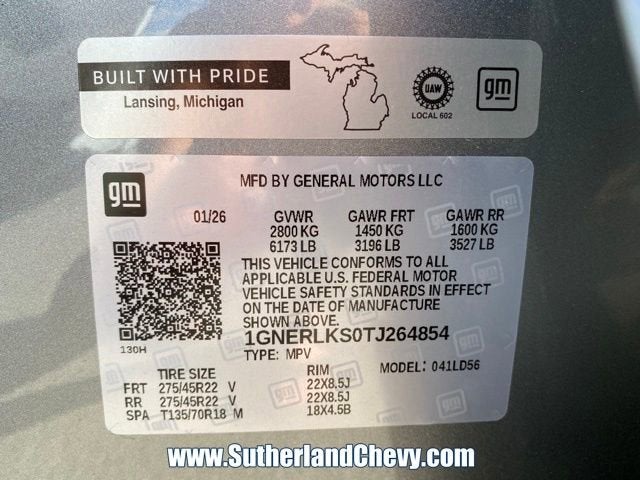 2026 Chevrolet Traverse RS