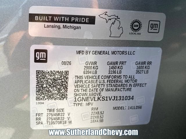 2027 Chevrolet Traverse RS