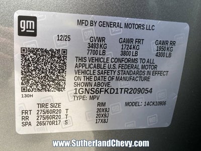 2026 Chevrolet Suburban Premier