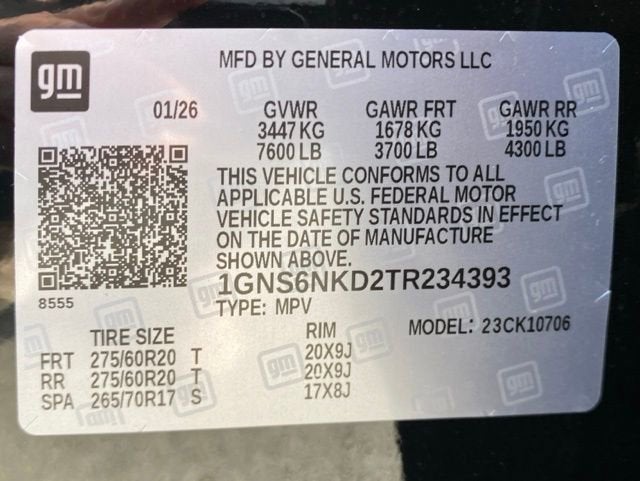 2026 Chevrolet Tahoe LT