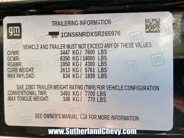 2025 Chevrolet Tahoe LT