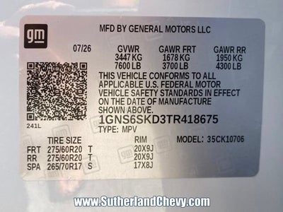 2026 Chevrolet Tahoe Premier