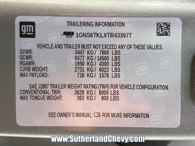 2026 Chevrolet Tahoe High Country