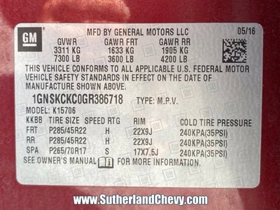2016 Chevrolet Tahoe LTZ