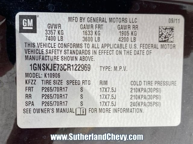 2012 Chevrolet Suburban LT