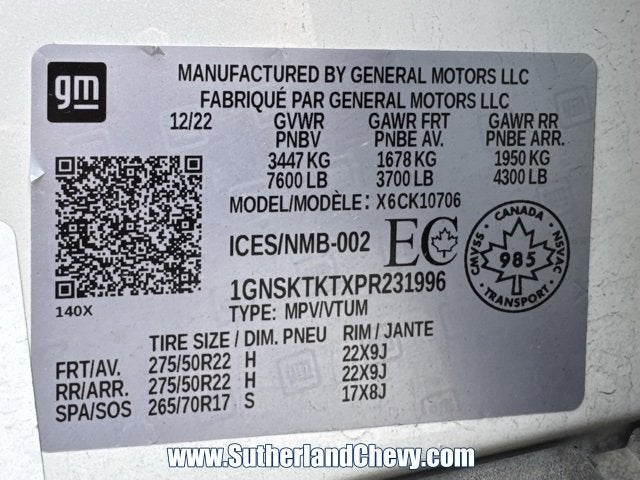 2023 Chevrolet Tahoe High Country