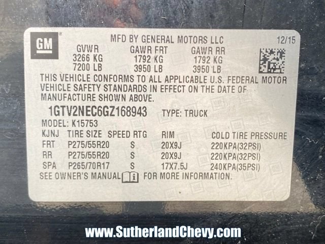 2016 GMC Sierra 1500 SLT
