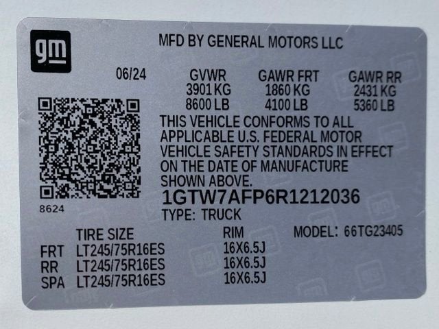 2024 GMC Savana Cargo 2500 Work Van
