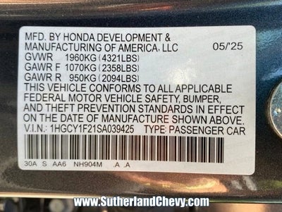 2025 Honda Accord Sedan LX