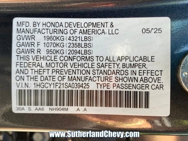 2025 Honda Accord Sedan LX