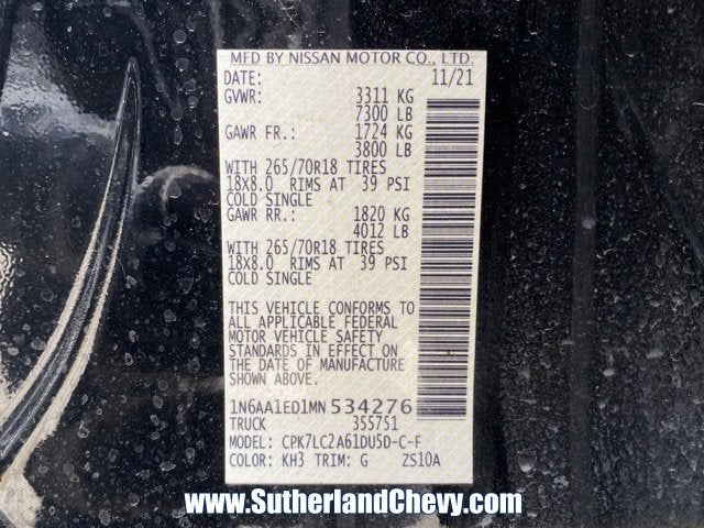 2021 Nissan Titan SV