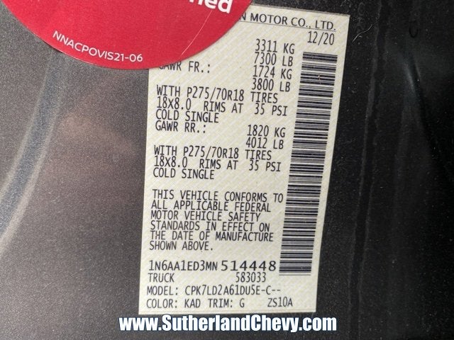 2021 Nissan Titan PRO-4X