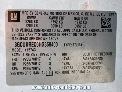2017 Chevrolet Silverado 1500 LT