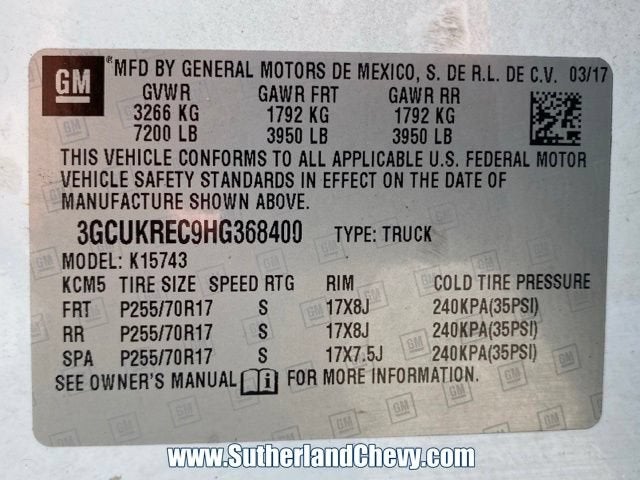 2017 Chevrolet Silverado 1500 LT