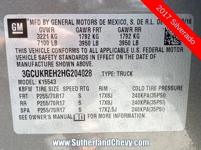 2017 Chevrolet Silverado 1500 LT