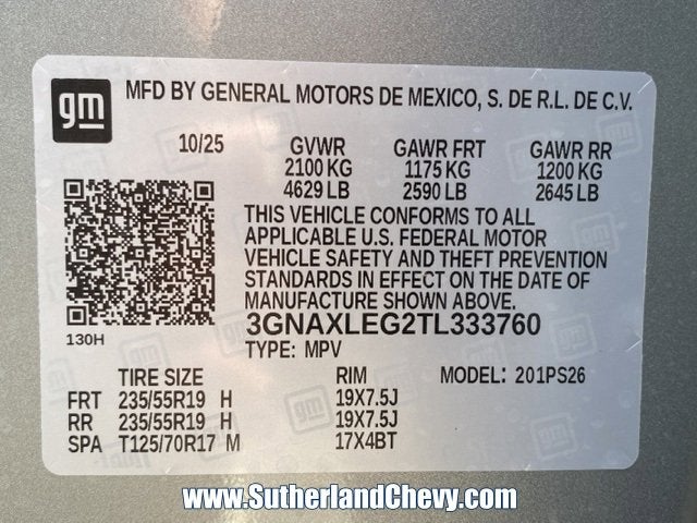 2026 Chevrolet Equinox RS