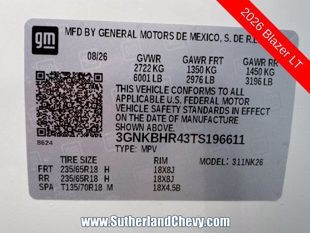2026 Chevrolet Blazer 2LT
