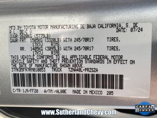 2024 Toyota Tacoma 2WD SR5