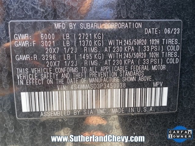 2023 Subaru Ascent Limited