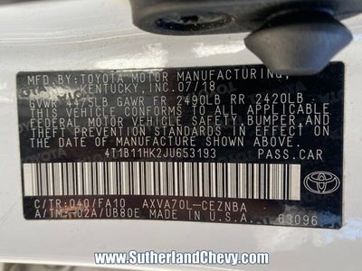 2018 Toyota Camry LE